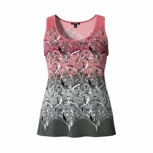 ROZ & Ali Sleeveless Pink Ombre Print Tank Top
